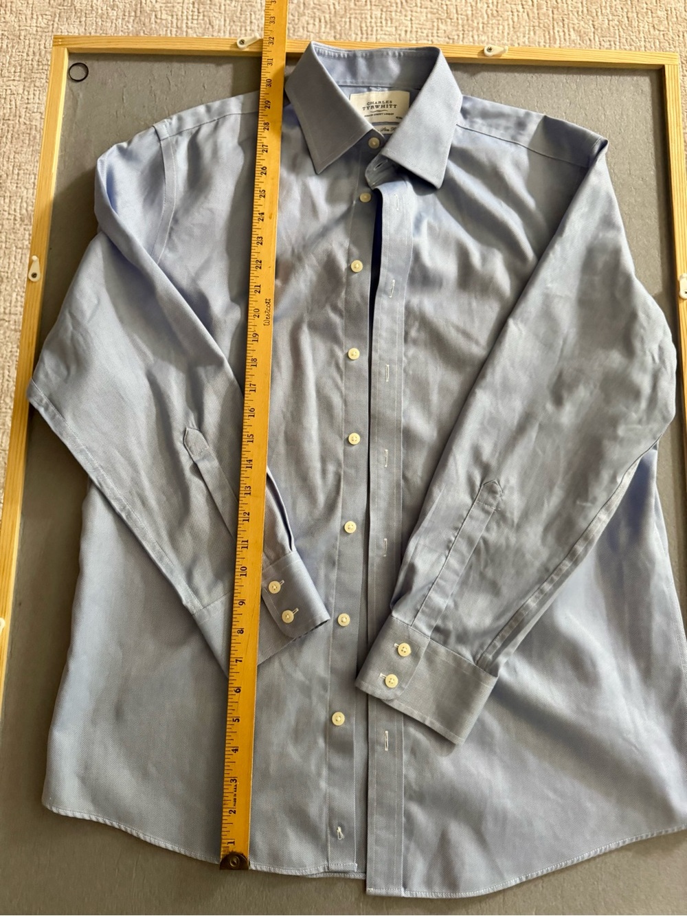 Charles Tyrwhitt Light Blue Men's Dress Shirt - Spread Collar